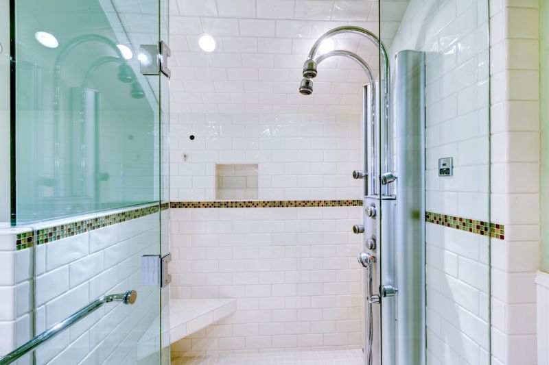 Modern Shower with Custom Tiles